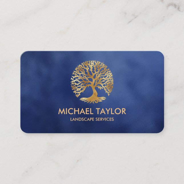 Cartão De Visita serviço profissional da árvore paisagística e cuid (Frente)
