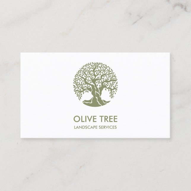 Cartão De Visita serviço profissional da árvore paisagística e cuid (Frente)