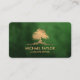 Cartão De Visita serviço profissional da árvore paisagística e cuid (Frente)