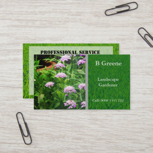 Cartão De Visita Serviço Profissional de Jardinagem
