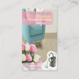 Cartão De Visita Serviço Profissional de Limpeza de Carpetes