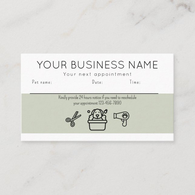 Cartão De Visita Serviço profissional de manutenção de cães com car (Frente)