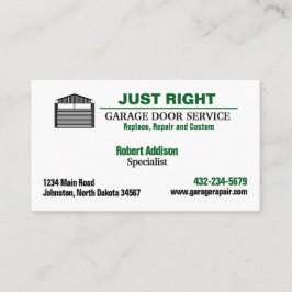 Cartão De Visita Serviço profissional de portas de garagem