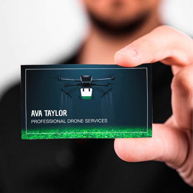 Cartão De Visita Serviços Aerial Drone UAV (Aerial Drone UAV Services Business Cards)