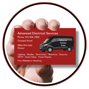 Cartão De Visita Serviços Avançados de Eletricista