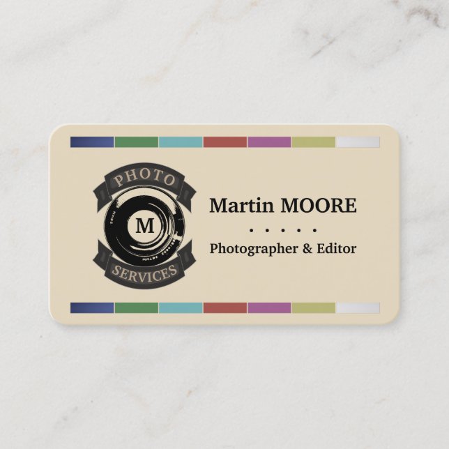 Cartão De Visita Serviços da foto (Frente)