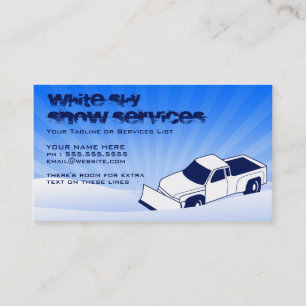 Cartão De Visita serviços da neve E do gramado