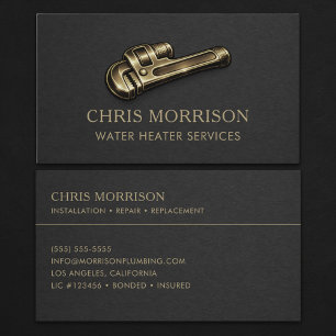Cartão De Visita Serviços de Aquecedor de Água Chave Inglesa Profis