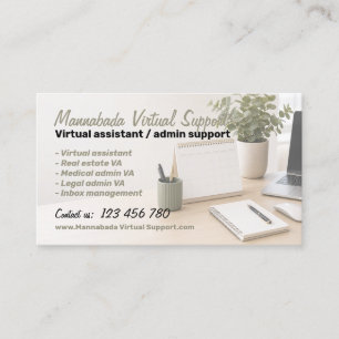 Cartão De Visita Serviços de Assistente Virtual