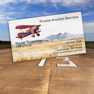 Cartão De Visita Serviços de Aviação Privada