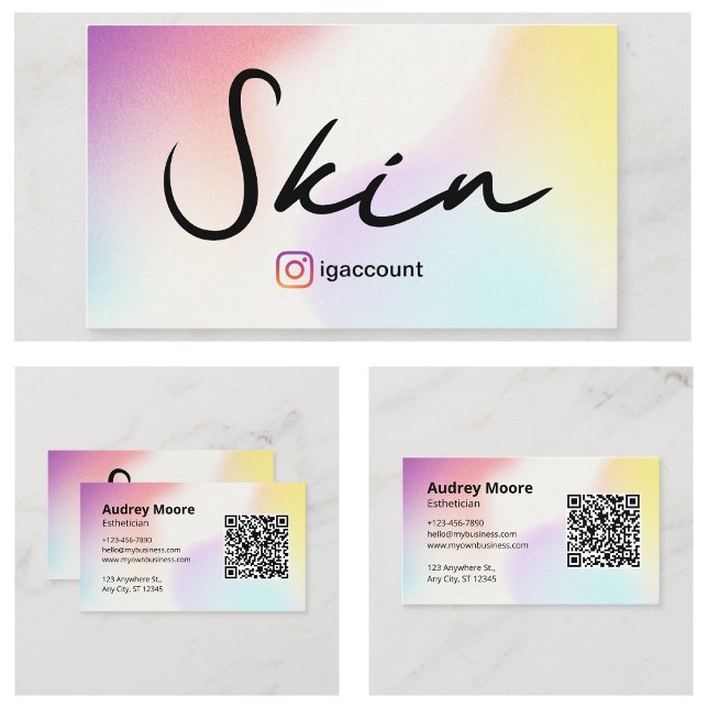 Cartão De Visita Serviços de beleza do Skincare, esteticista (Esthetician Skincare Beauty Services Business Card
)