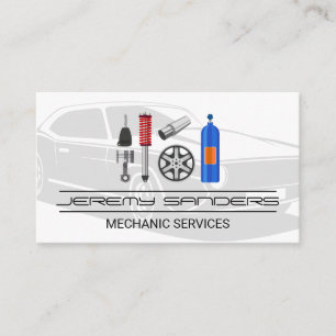 Cartão De Visita Serviços de carro e peças pós-mercado   Mecâni