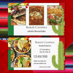 Cartão De Visita Serviços de Catering do Restaurante Your Photos Me