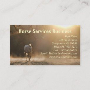 Cartão De Visita Serviços de Cavalos/Cartões de visitas veteriná