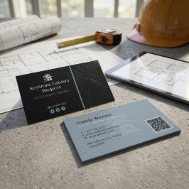Cartão De Visita Serviços de Construção Chave na Mão | Minimalista