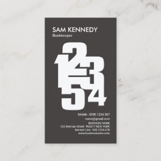 Cartão De Visita Serviços de Contabilização de Números Calculados d