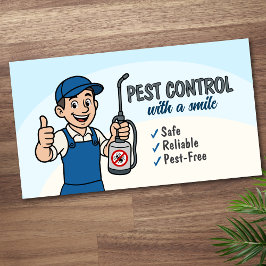 Cartão De Visita Serviços de Controle de Pragas - Exterminador