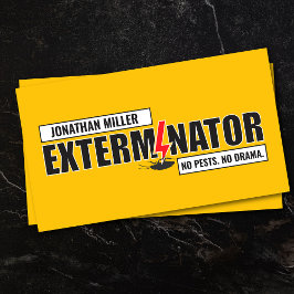 Cartão De Visita Serviços de Controle de Pragas - Exterminador