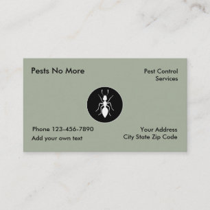 Cartão De Visita Serviços de controlo de pragas