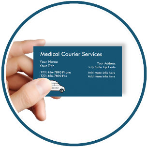Cartão De Visita Serviços de Courier Médico