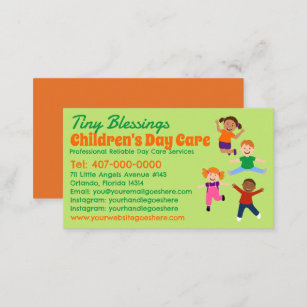 Cartão De Visita Serviços de creches para crianças
