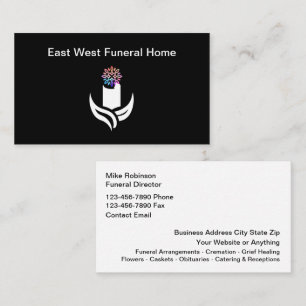 Cartão De Visita Serviços de Cremação de Casa Funerária Nova