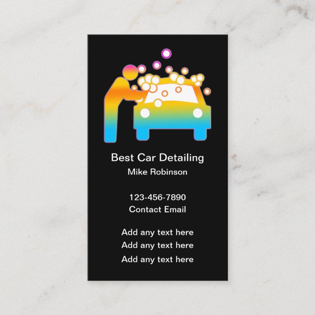 Cartão De Visita Serviços de Detenção Profissionais de Automóveis (Frente)