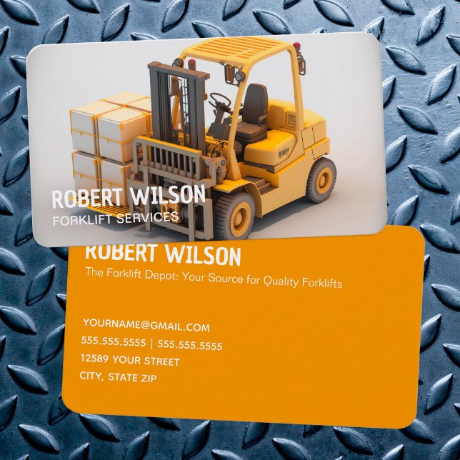 Cartão De Visita Serviços de empilhamento (Forklift Services Business Cards)