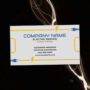 Cartão De Visita Serviços de Empreiteiro Elétrico