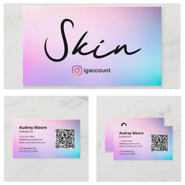 Cartão De Visita Serviços de esteticista (Esthetician Services Business Card
)