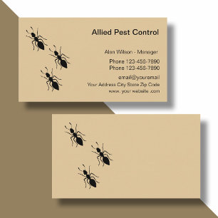 Cartão De Visita Serviços de Exterminação de Controle de Pest
