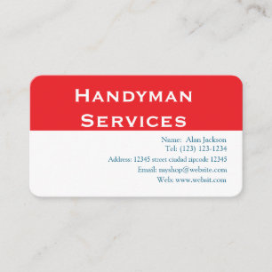 Cartão De Visita Serviços de Handyman