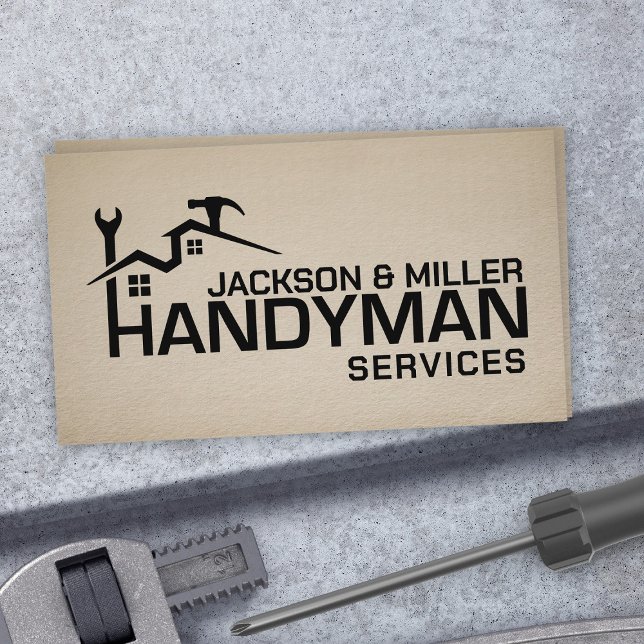 Cartão De Visita Serviços de Handyman Legal Simples (Criador carregado)
