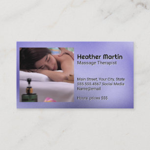 Cartão De Visita Serviços de Hotel Spa Massagem