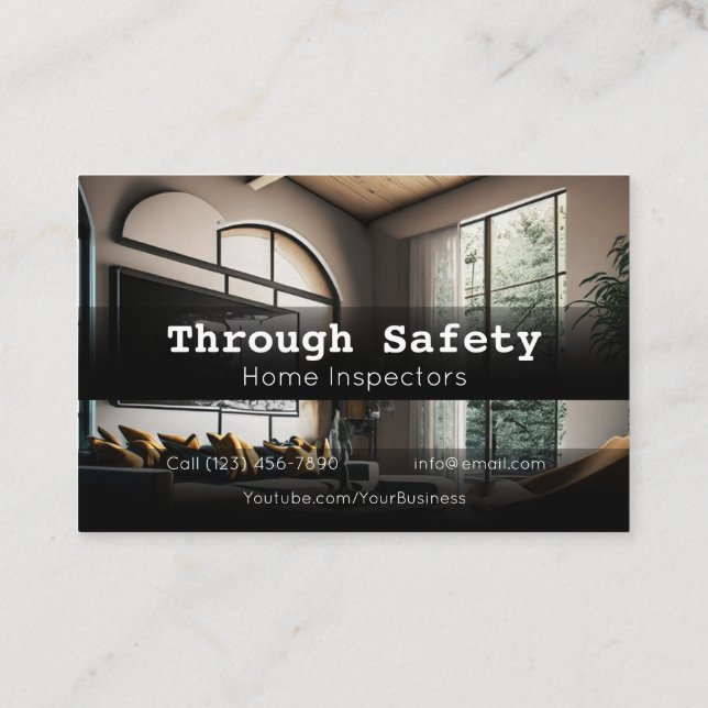 Cartão De Visita Serviços de inspeção doméstica profissional (Verso)