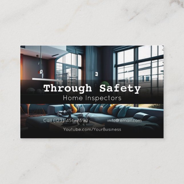Cartão De Visita Serviços de inspeção doméstica profissional (Verso)
