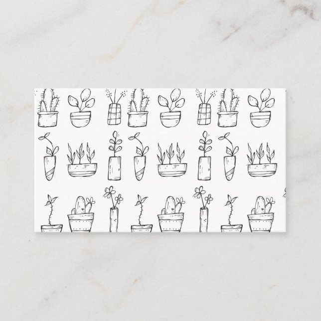 Cartão De Visita Serviços de jardinagem e paisagens / Compro de flo (Frente)