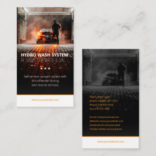 Cartão De Visita Serviços de lavagem manual   Lavagem automóvel