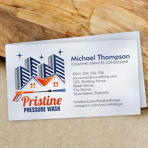 Cartão De Visita Serviços de lavagem por pressão