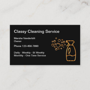 Cartão De Visita Serviços de Limpeza Classy