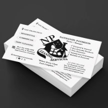 Serviços de Limpeza com Logotipo de Monograma Simp