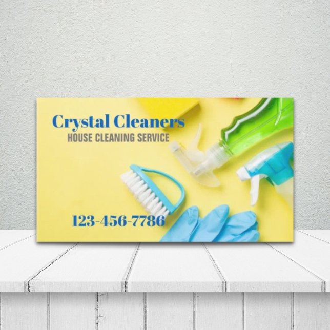 Cartão De Visita Serviços de Limpeza de Agregados de Serviço Janito (Office Janitorial Housekeeping Cleaning Services Business Card)