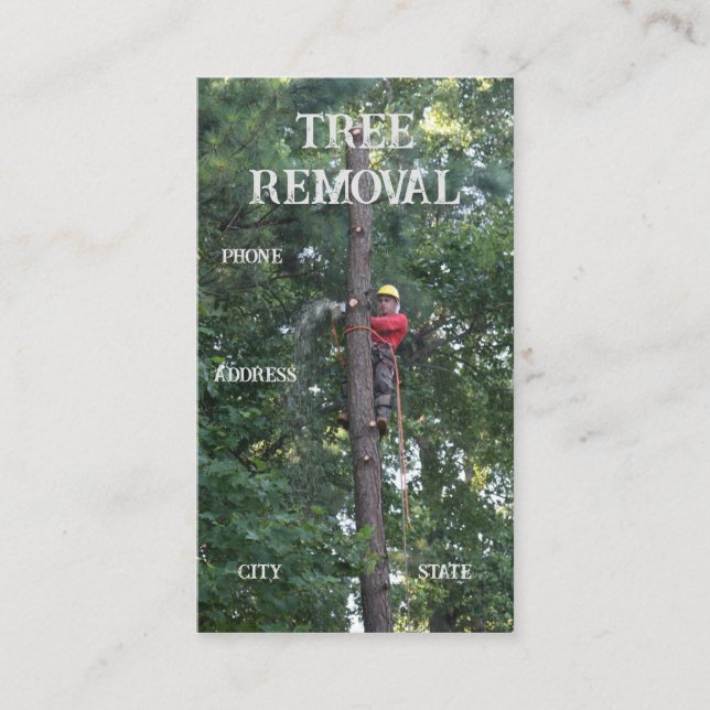 Cartão De Visita Serviços de limpeza de árvores (Frente)