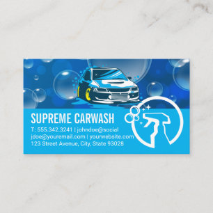 Cartão De Visita Serviços de Limpeza de Carros Bolhas Frasco de