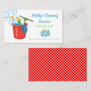 Cartão De Visita Serviços de limpeza de Design