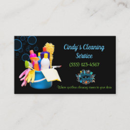 Cartão De Visita Serviços de limpeza de Design