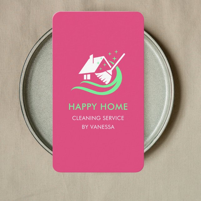 Cartão De Visita Serviços de limpeza de residências profissionais L (Criador carregado)