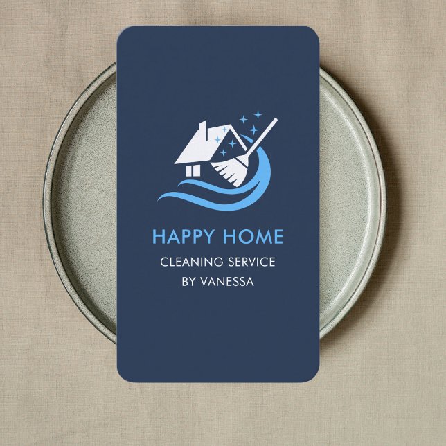 Cartão De Visita Serviços de limpeza de residências profissionais L (Criador carregado)