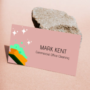 Cartão De Visita Serviços De Limpeza Digitalizam Para Conectar O Ro