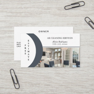 Cartão De Visita Serviços de Limpeza Housekeeping Duas Fotos